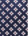 Corbata seda azul marino margaritas blanco