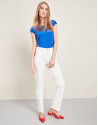 Pantalón sport cinco bolsillos crudo