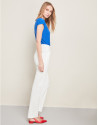 Beige sport pants with five pockets