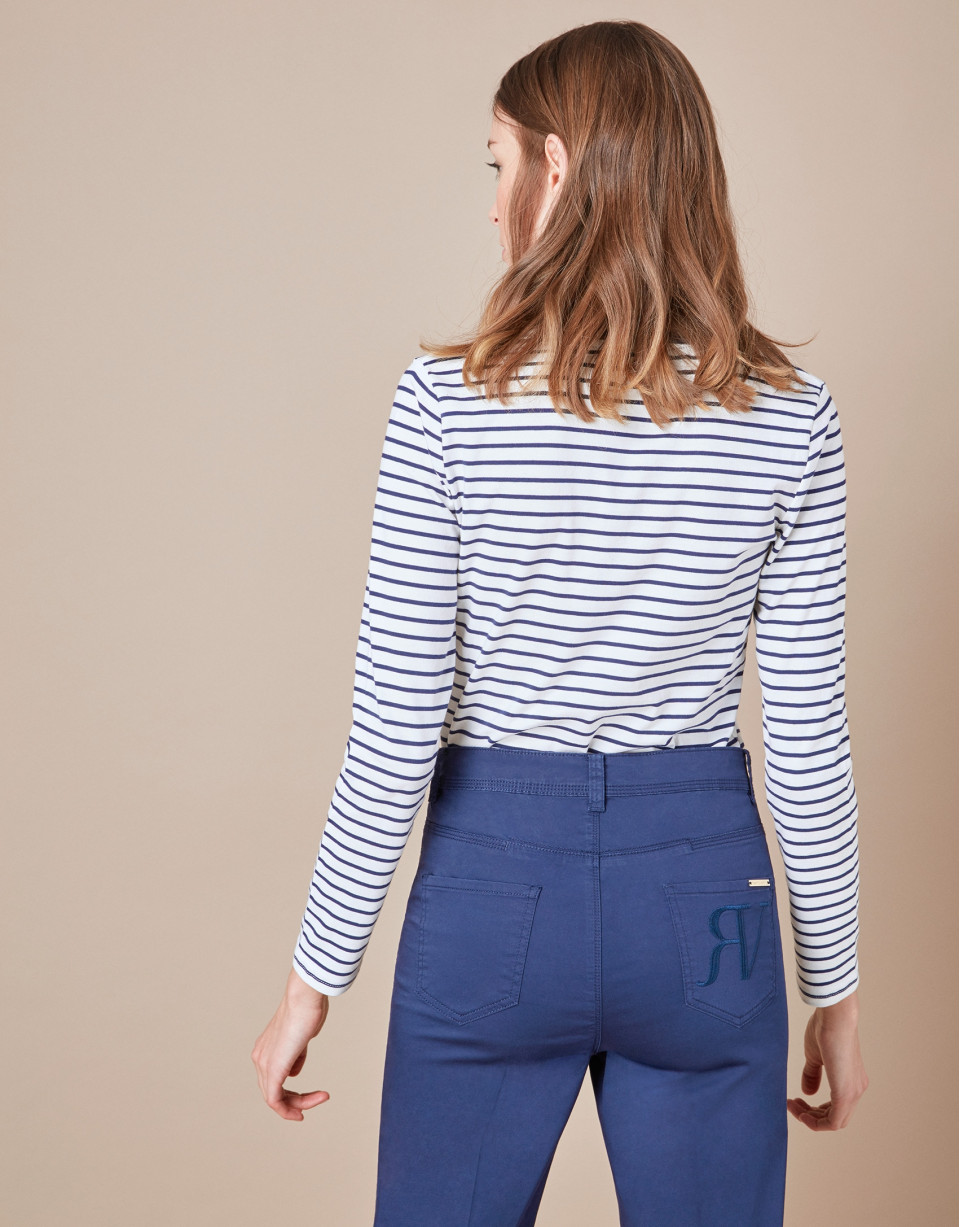 Navy blue sport pants with five pockets