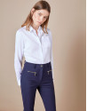 Blue cigarette pants