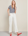 Pantalón sport tiro alto blanco