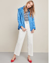 White high-waisted sport pants