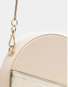 Round alligator embossed Cookie bag with Gold Chiaro
