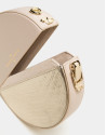 Round alligator embossed Cookie bag with Gold Chiaro