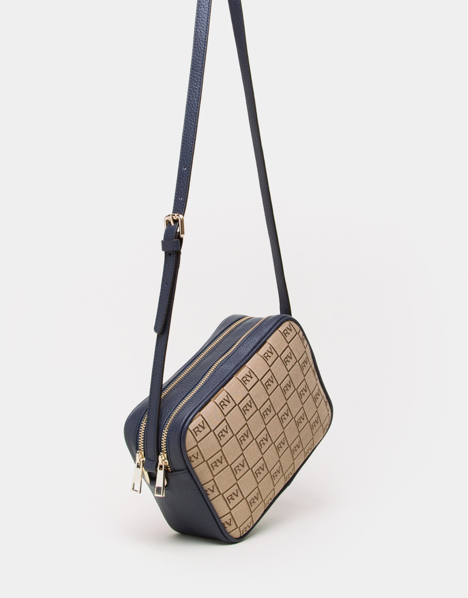 Blue canvas Taylor shoulder bag