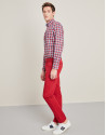 Burgundy cotton chinos
