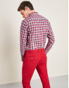 Pantalón chino algodón granate