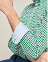 Camisa sport cuadros verde/azul marino