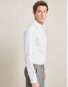 White structured cotton dress shirt