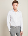 Camisa vestir algodón estructura blanco