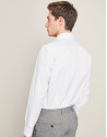 White structured cotton dress shirt