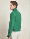 Cazadora bómber reversible marino/verde
