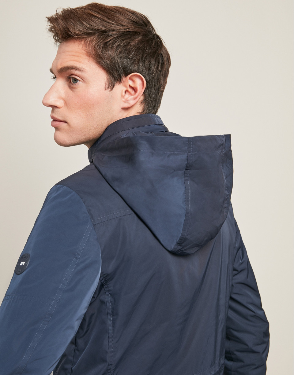 Parka cuatro bolsillos azul marino