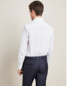 White checkered structured dress shirt