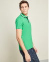 Green and blue piqué t-shirt