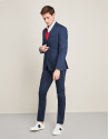 Navy blue cotton suit jacket