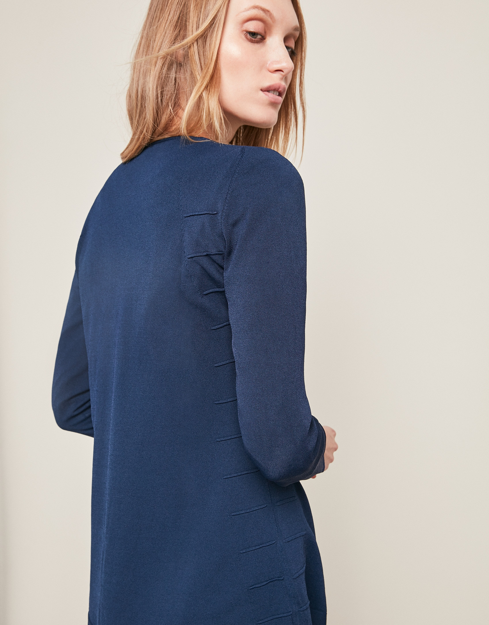Blue structured cardigan