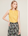 Ochre embroidered top