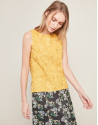Top ocre bordado