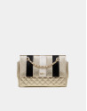 Quilted Ghauri shoulder bag with Chiaro gold