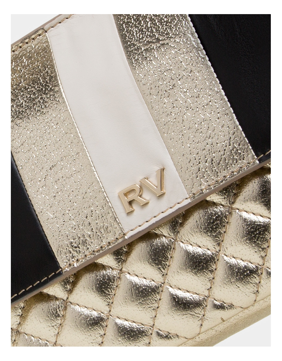Quilted Ghauri shoulder bag with Chiaro gold