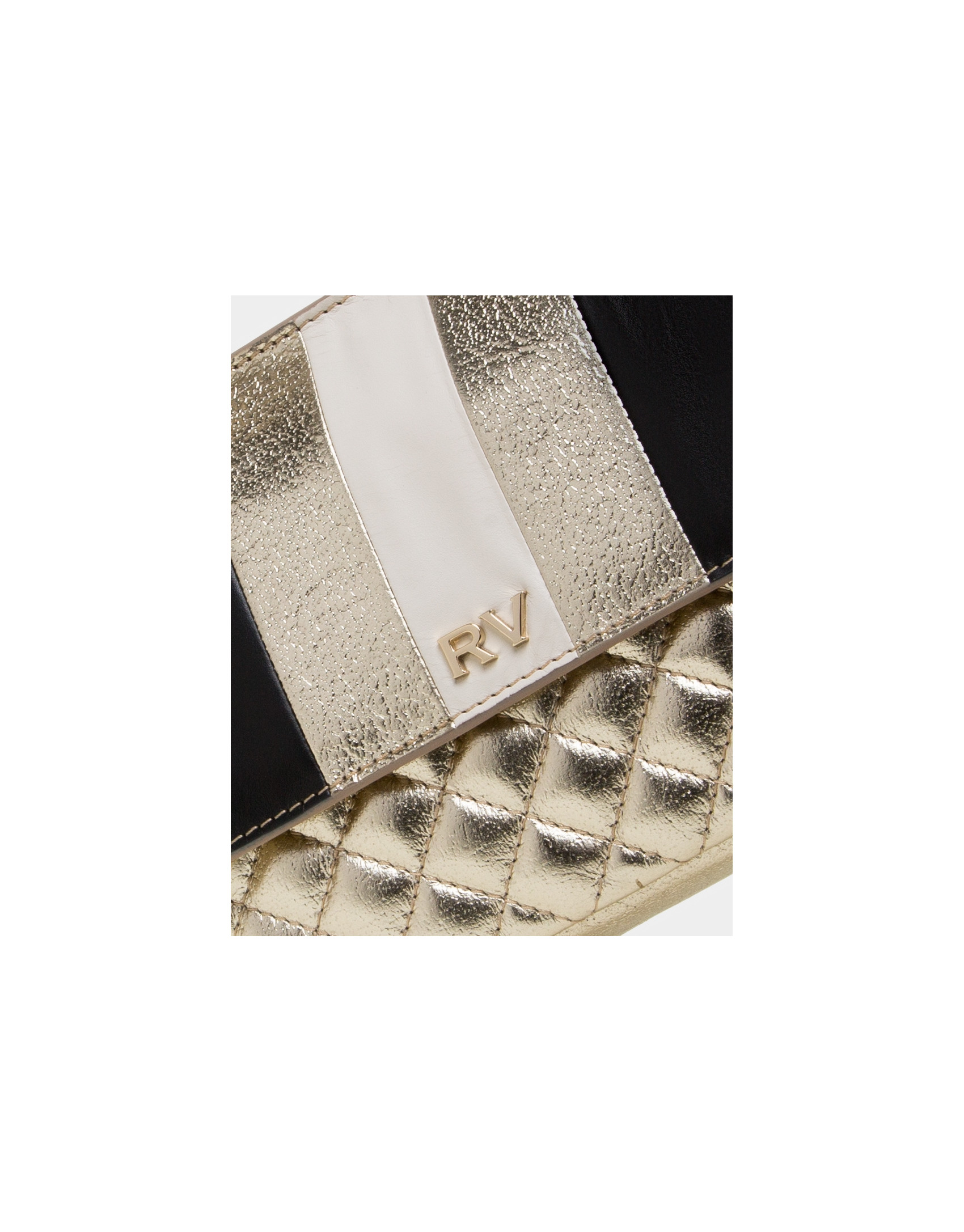 Quilted Ghauri shoulder bag with Chiaro gold