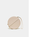 Bolso redondo Cookie grabado serpiente oro chiaro
