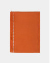 Foulard liso naranja con remate de logos