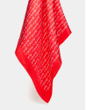 Red silk signature scarf