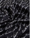 Pañuelo seda negro logos firma