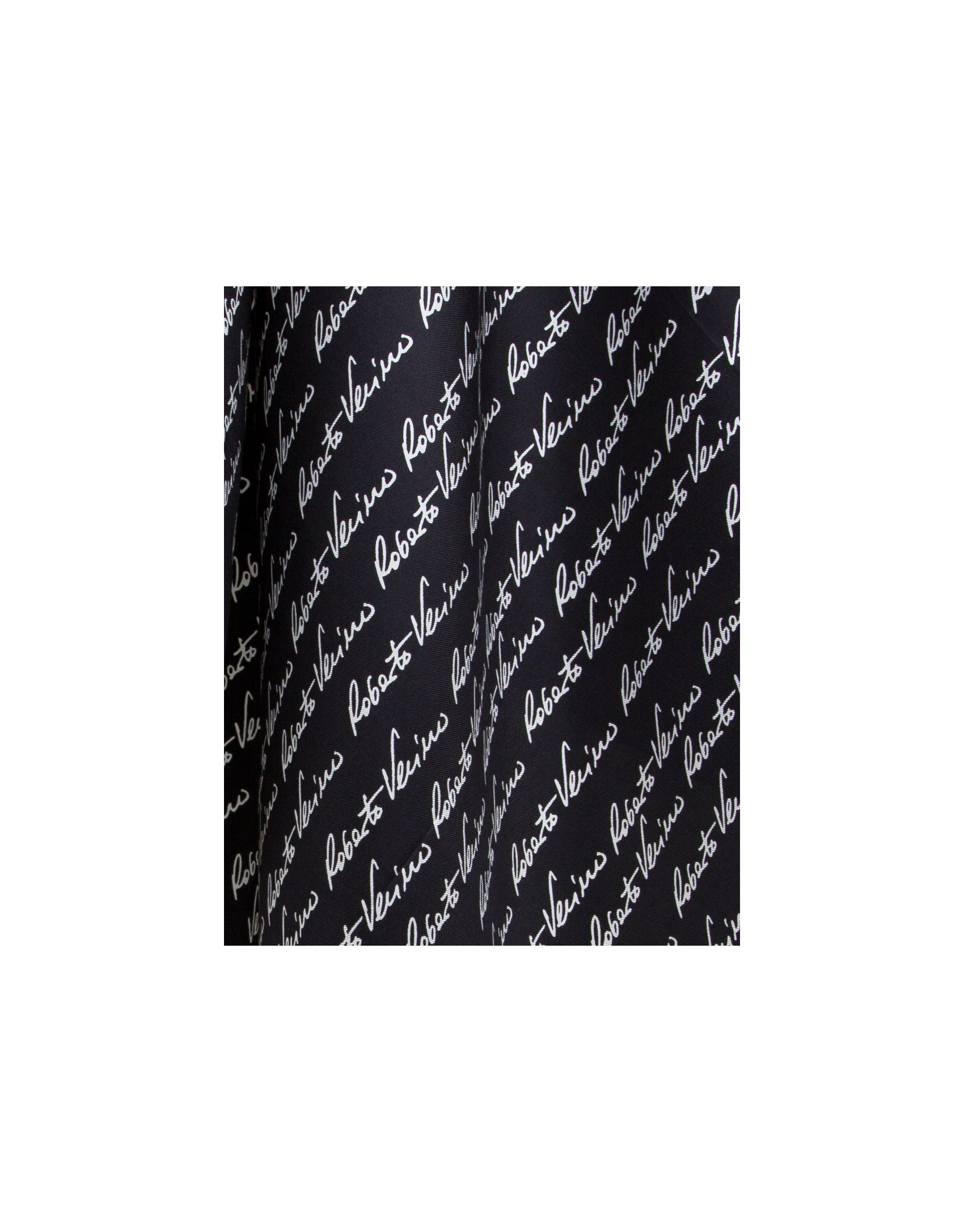 Black silk signature scarf