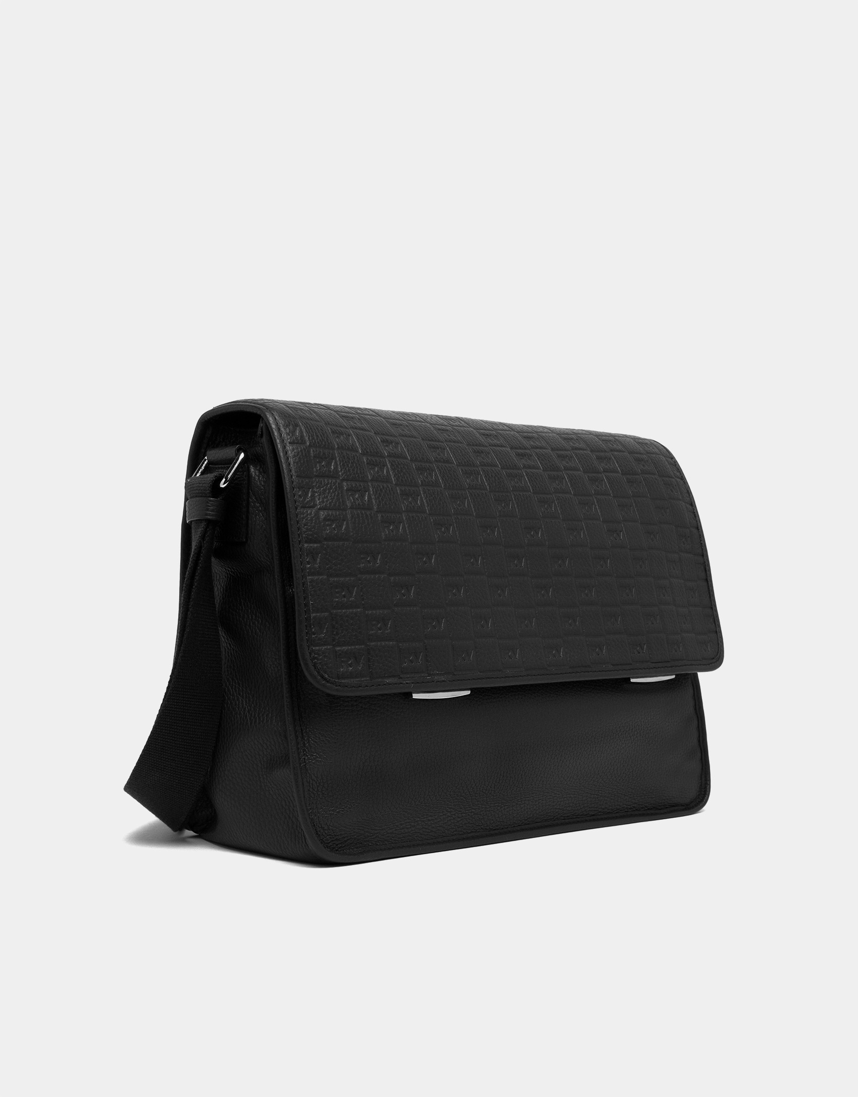 Cartera caballero grande piel negra