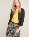 Chaqueta corta jacquard negro