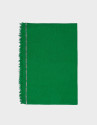 Foulard liso verde con remate de logos