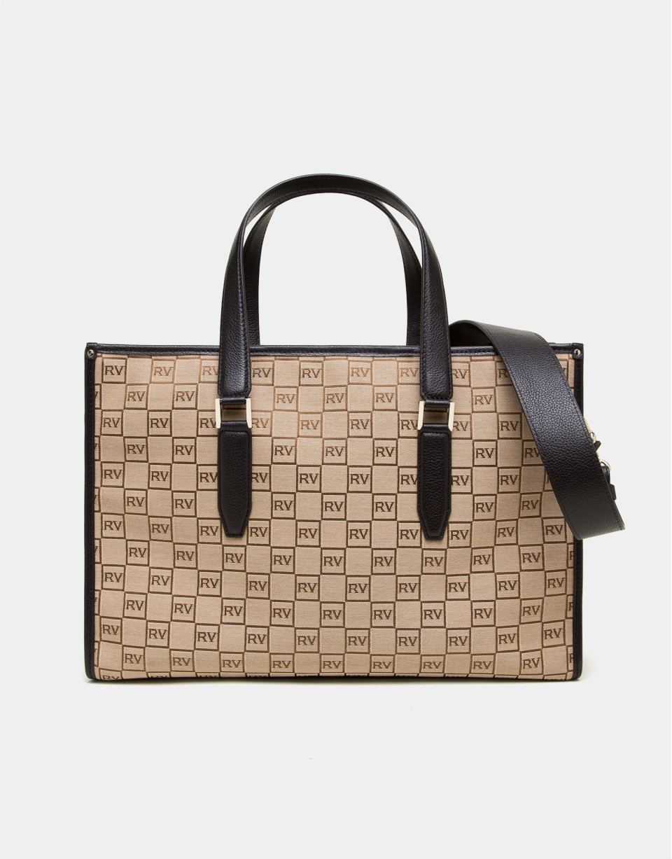 Bolso bandolera Bonjour lona personalizada RV beige