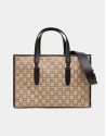 Beige RV canvas Bonjour shoulder bag