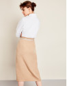 Pleated wrap-around skirt