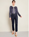 Straight jeans with patch