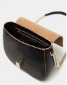 Black split  leather Gazel shoulder bag