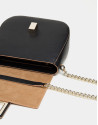 Black split  leather Gazel shoulder bag