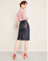 Jean skirt with patch