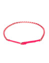 Pink metallic braided belt