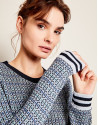 Blue retro sweater with glitter