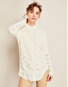 Beige openwork sweater