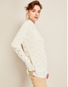 Beige openwork sweater