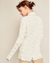 Beige openwork sweater