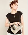 Quilted Ghauri shoulder bag with Chiaro gold