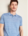 Polo tricot azul melange