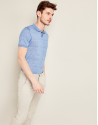 Blue mélange tricot t-shirt